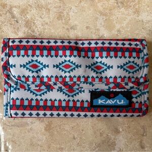 Kavu Red and Blue Geometric Wallet